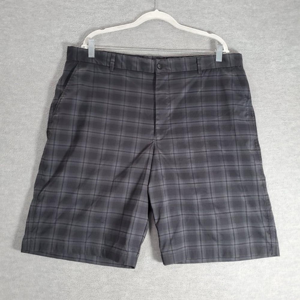 Tommy Armour‎ Men Shorts 40 Gray Chino Plaid Golf Pockets Casual